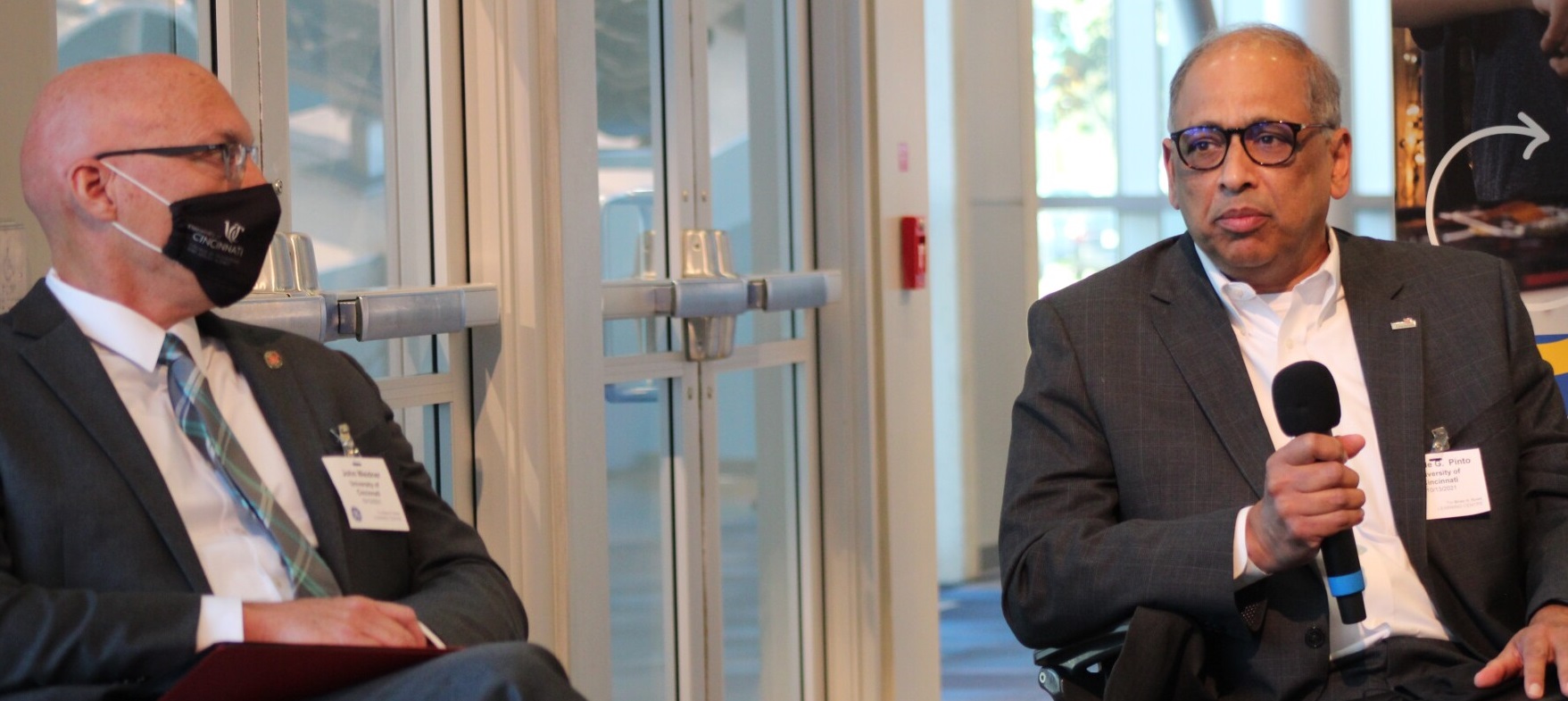 UC President Neville Pinto (pictured right) and Dean of UC's College of Engineering and Applied Science John Weidner