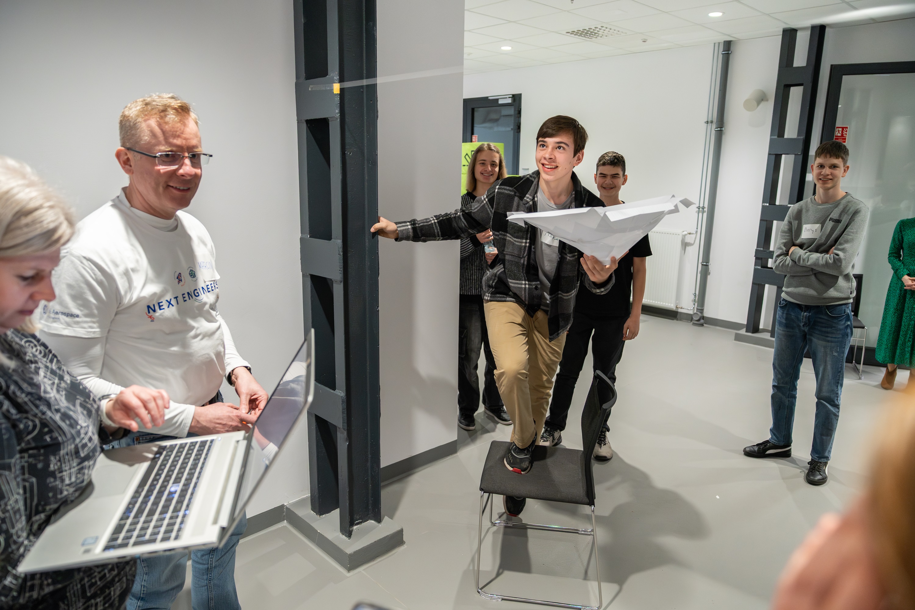 Academy student testing prototype