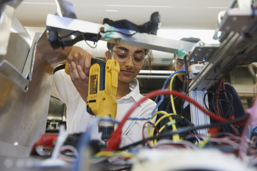 girl with drill 