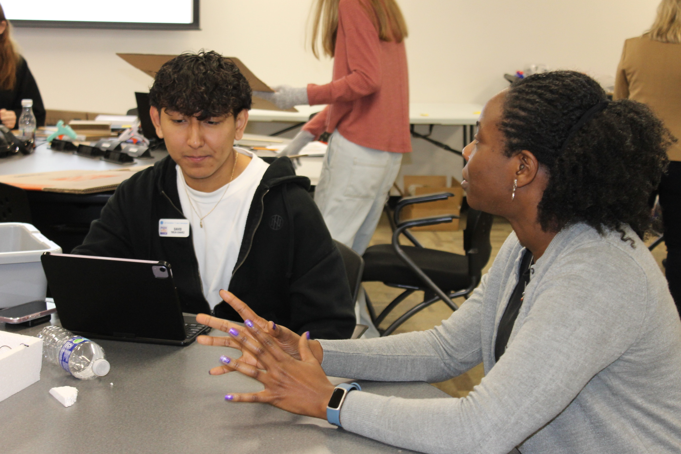 NE Greenville Learners brainstorming for the Choose Your Own Design Challenge.