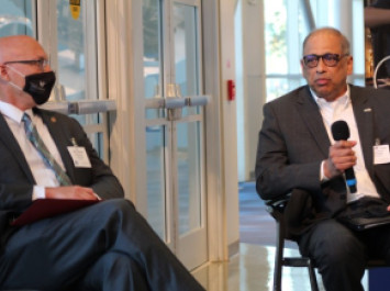 UC President Neville Pinto (pictured right) and Dean of UC's College of Engineering and Applied Science John Weidner
